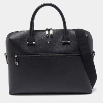 Pre Owned Montblanc Black Leather 4810 Westside Slim Document Case