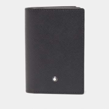Pre Owned Montblanc Black Leather Meisterstück Business Card Holder