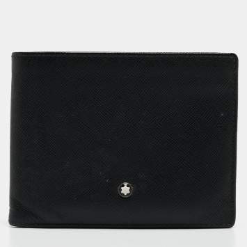 Pre Owned Montblanc Black Leather Meisterstück Bifold Wallet 