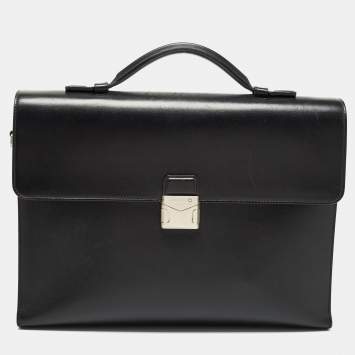 Pre Owned Montblanc Black Leather Meisterstück Urban Briefcase