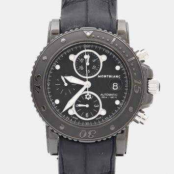 Pre Owned Montblanc Sport Chronograph Automatic Stainless Steel Men's Wristwatch 44 mm