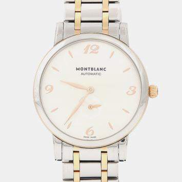 Pre Owned Montblanc Star Classic 107916 Automatic 18k Rose Gold Stainless Steel Men's Wristwatch 39mm