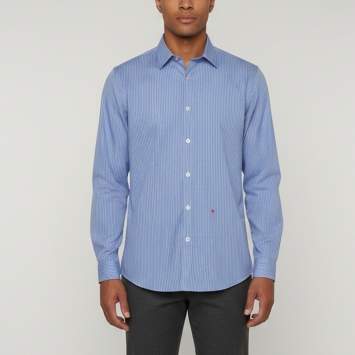 Pre Owned Moschino Purple Stripe Cotton Button Front Shirt M 