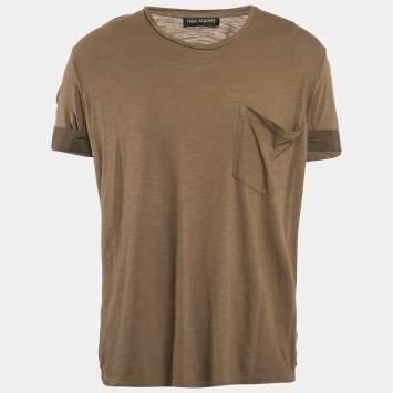 Neil Barrett Brown Cotton Loose Fit T-Shirt L