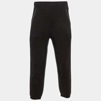 Neil Barrett Black Cotton Knit Joggers S