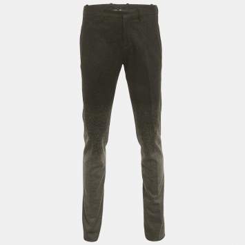 Pre Owned Neil Barrett Black Ombre Wool Skinny Fit Trousers L