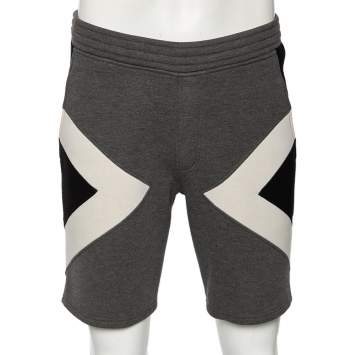Pre Owned Neil Barrett Tricolor Neoprene Shorts S