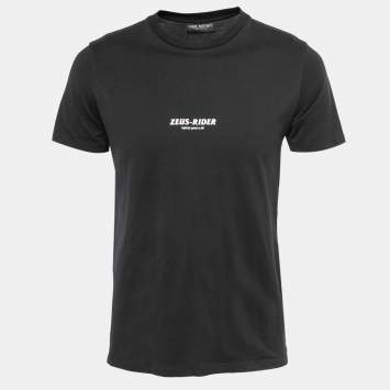 Pre Owned Neil Barrett Black Zeus Rider Print Cotton T-Shirt M