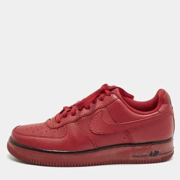 Pre Owned Nike LeBron Red Leather Force 1 low pivot Lace Up Sneakers Size 42.5