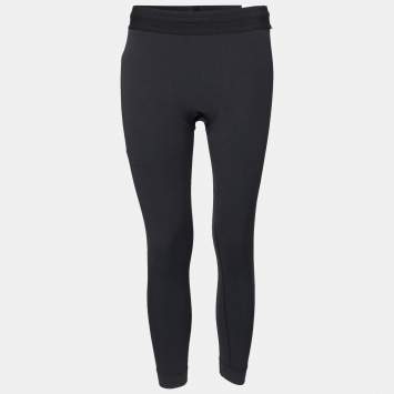 Pre Owned Nike Black Jersey Tight Fit Yoga Pants M