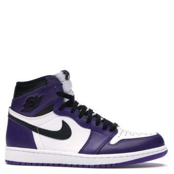 Pre Owned Nike Jordan 1 Court Purple 2.0 Sneakers Size 44