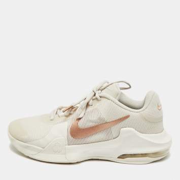 مملوكة مسبقًا Nike Air Max 1 Size 42.5 Beige Mesh and Net Impact 4 Phantom Lace Up Sneakers