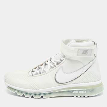 Pre Owned Nike Air White Canvas Max 360 Hi Kim Jones Sneakers Size 42.5