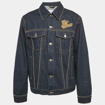 Off-White Blue Denim Skate Zipper Detail Jacket L