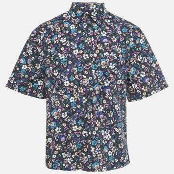 Pre Owned قميص أوف وايت قطن مزيج بيج بطباعة سهم مقاس متوسط