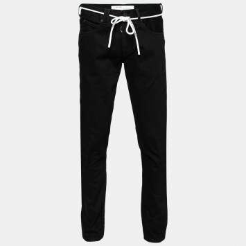 Pre Owned Off-White Black Denim Arrow Printed Jeans M