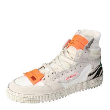 Pre Owned Off White Mix Media High Top Sneakers Size  40