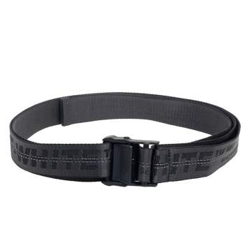 Pre Owned Off-White Grey-Black Nylon Industrial Belt 200CM