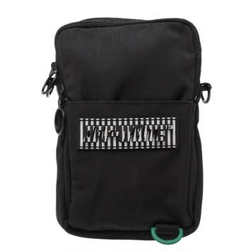 Pre Owned Off-White Black Nylon Patch Hip Bag 
