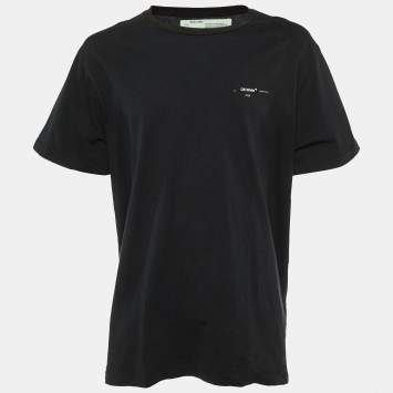 Pre Owned Off-White Black Arrow Print Cotton Oversized T-Shirt S