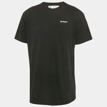 Off-White Black Skull Arrow Print Cotton T-Shirt XS