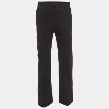 Pre Owned Off-White Black Jersey Side Logo Band Track Pants S