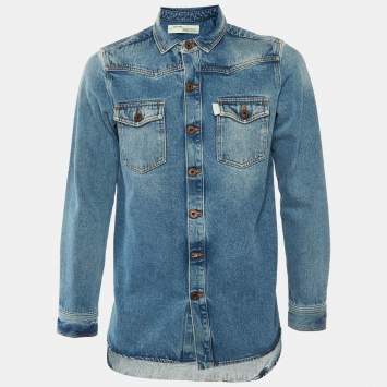 Pre Owned Off-White Blue Denim Over Shirt S