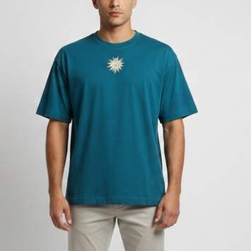 Pre Owned Off-White Teal Jersey Spark Puppet Jade T-shirt L