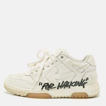 Off-White White Leather Out of Office Low Top Sneakers Size 40