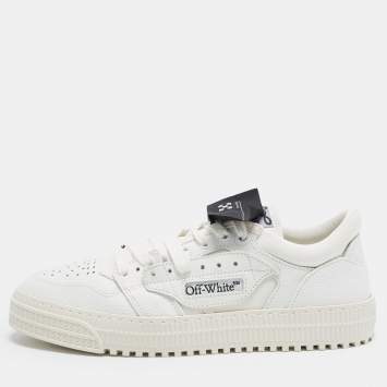 Pre Owned Off-White 3.0 Off Court Size 43 White Canvas and Leather Low Top Sneakers