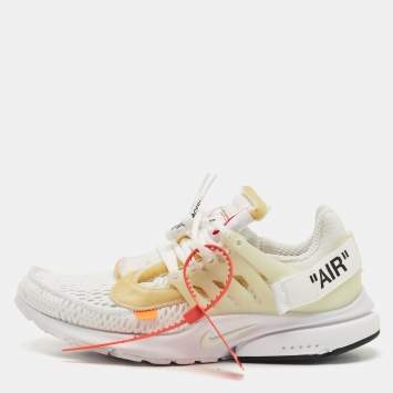 Pre Owned Off-White x Nike White Mesh Air Presto Sneakers Size 42.5