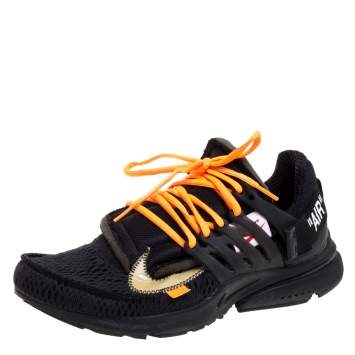 Pre Owned Off White x Nike Black Mesh Fabric The 10 Nike Air Presto Sneakers Size 42.5