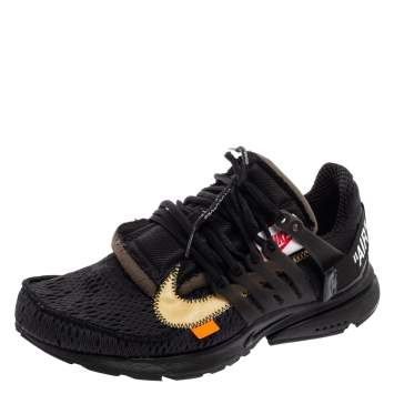Pre Owned Off White x Nike Black Mesh Fabric The 10 Nike Air Presto Sneakers Size 41