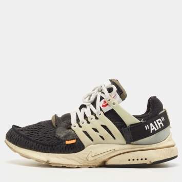 Pre Owned Off-White x Nike Black Mesh Air Presto The Ten Sneakers Size 42.5 