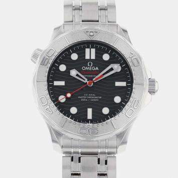 Pre Owned Omega Black Stainless Steel Seamaster 300M 210.30.42.20.01.002 Automatic Men's Wristwatch 42mm