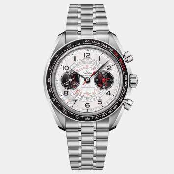Pre Owned Omega Speedmaster 329.30.43.51.02.002 White Stainless Steel Manual winding Men Wristwatch 43mm