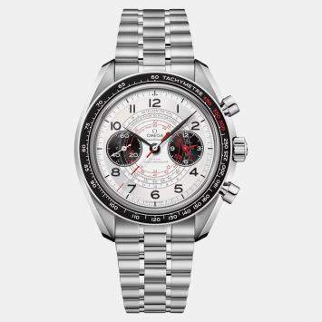 Pre Owned Omega Speedmaster 329.30.43.51.02.002 White Stainless Steel Manual Winding Men Wristwatch 43mm