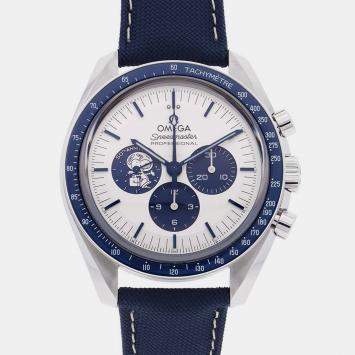 Pre Owned Omega Silver Stainless Steel Speedmaster Snoopy 310.32.42.50.02.001 Manual Winding Men's Wristwatch 42 mm