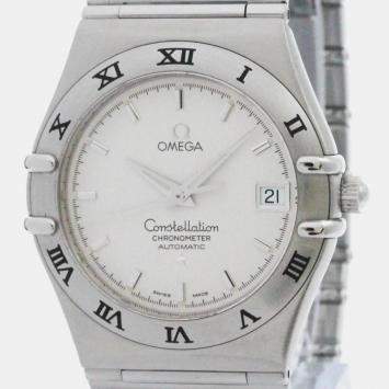 Pre Owned Omega Silver Stainless Steel Constellation Automatic Men's Wristwatch 36 mm