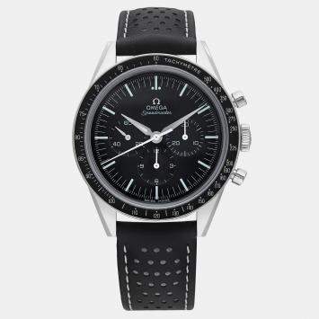 Pre Owned Omega Black Stainless Steel Speedmaster 3513.50 Automatic Men's Wristwatch 39 mm