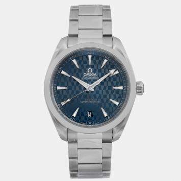 Pre Owned Omega Blue Stainless Steel Seamaster 522.12.41.21.03.001 Automatic Men's Wristwatch 41 mm