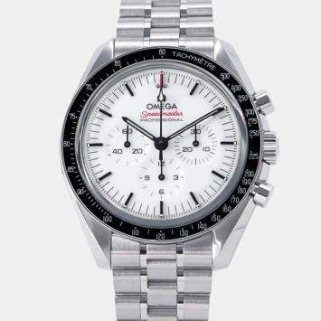 Omega White Stainless Steel Speedmaster Professional Moonwatch 310.30.42.50.04.001 Manual Winding Men's Wristwatch 42mm