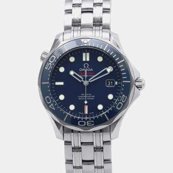 Omega Blue Stainless Steel Seamaster 300M 212.30.41.20.03.001 Automatic Men's Wristwatch 42mm