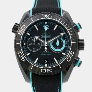 Omega Black Ceramic Seamaster Planet Ocean 215.92.46.51.01.003 Automatic Men's Wristwatch 45.5mm