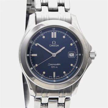 Pre Owned Omega Seamaster Quartz Stainless Steel Men's Wristwatch 36 mm