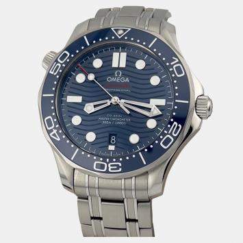 Pre Owned Omega Seamaster Diver 210.30.42.20.03.001 Automatic Blue Stainless Steel Men's Wristwatch 42 mm
