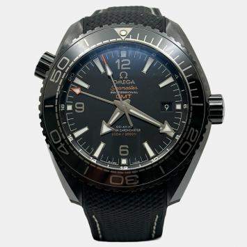 Pre Owned Omega Seamaster Planet Ocean Black 215.92.46.22.01.001 Automatic Black Stainless Steel Men's Wristwatch 45.5 mm