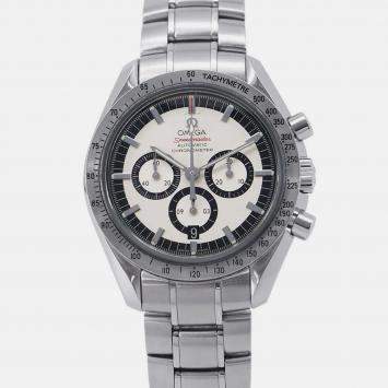 Pre Owned Omega Speedmaster 3506.31.00 Automatic White Stainless Steel Men's Wristwatch 42 mm