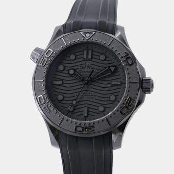 Pre Owned ساعة يد رجالية أوميغا سيماستر 210.92.44.20.01.003 أوتوماتيكية سيراميك أسود 43.5 مم