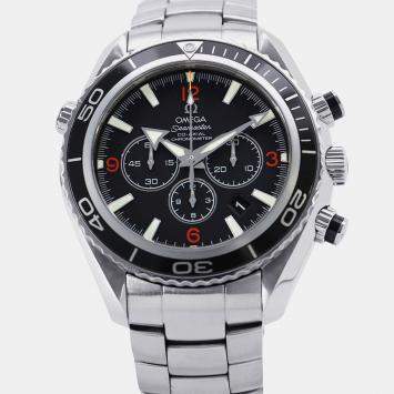 مملوكة مسبقًا Omega Seamaster Planet Ocean 2210.50 Automatic Black Stainless Steel Men's Wristwatch 45.5 mm